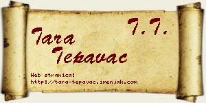 Tara Tepavac vizit kartica